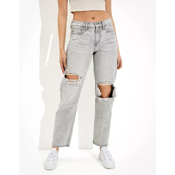 American Eagle Outfitters Denim - American Eagle Outfitters Gray Straight Leg Jeans